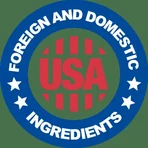 Foreign and domestic ingredients badge